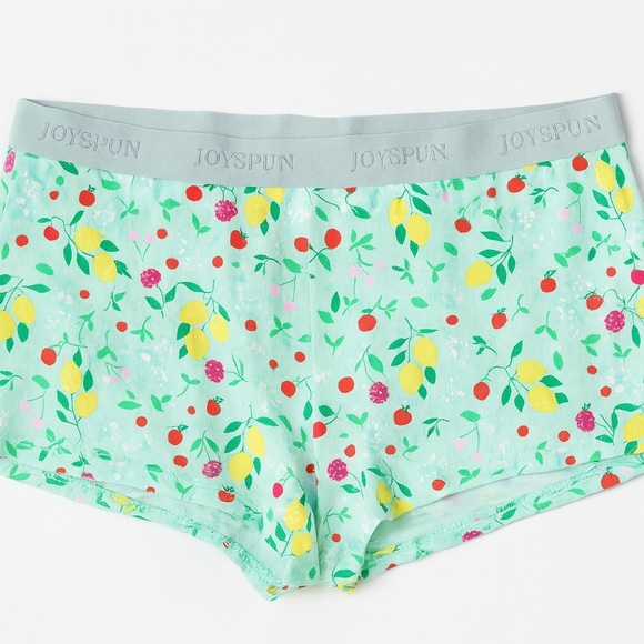 Joyspun Mint Green Floral Print Boxer Shorts Size XL - Picture 1 of 11
